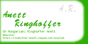 anett ringhoffer business card